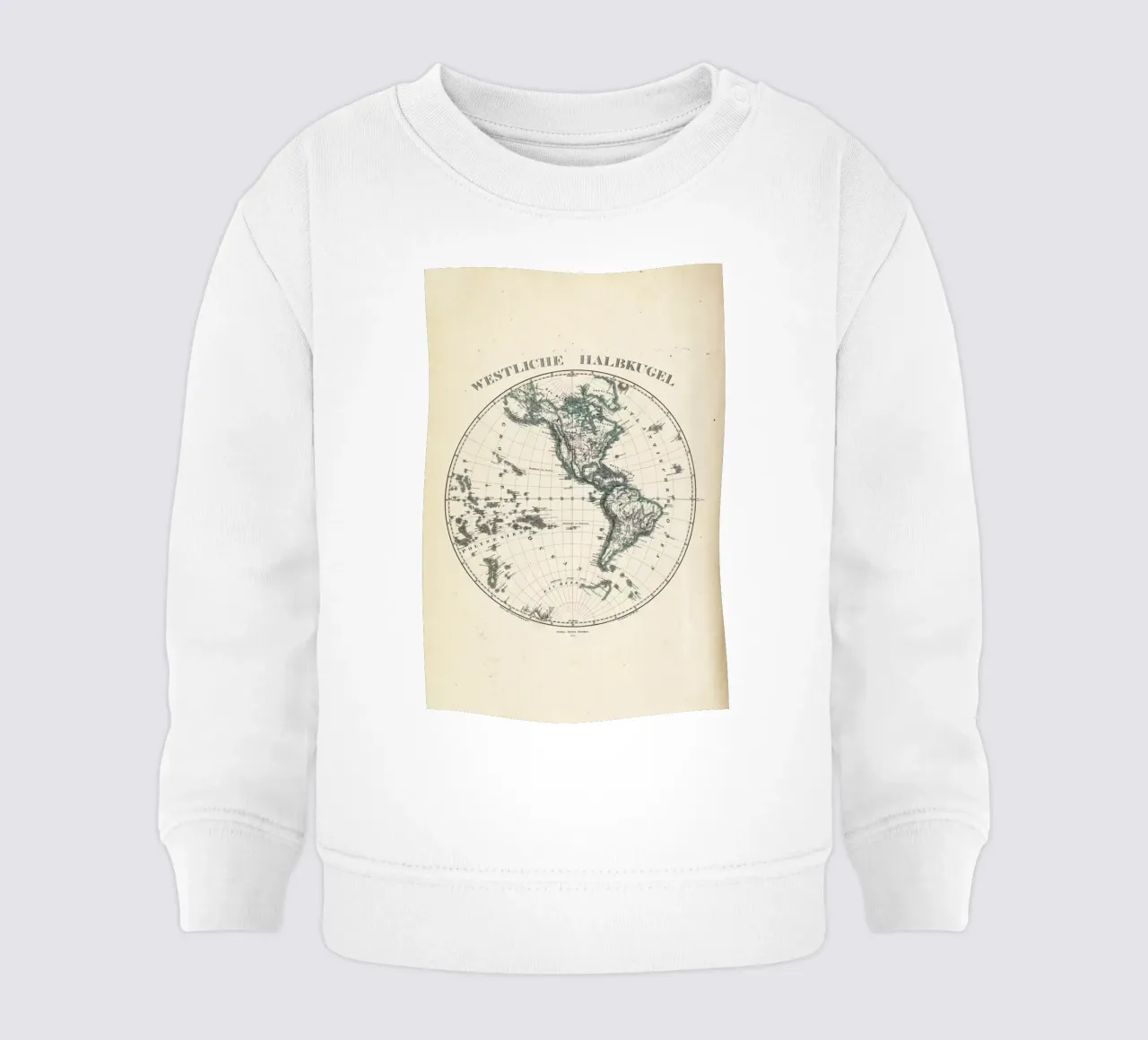 Stieler'S Map Of The Western Hemisphere felpa neonato da Artokoloro Quint Lox Ltd
