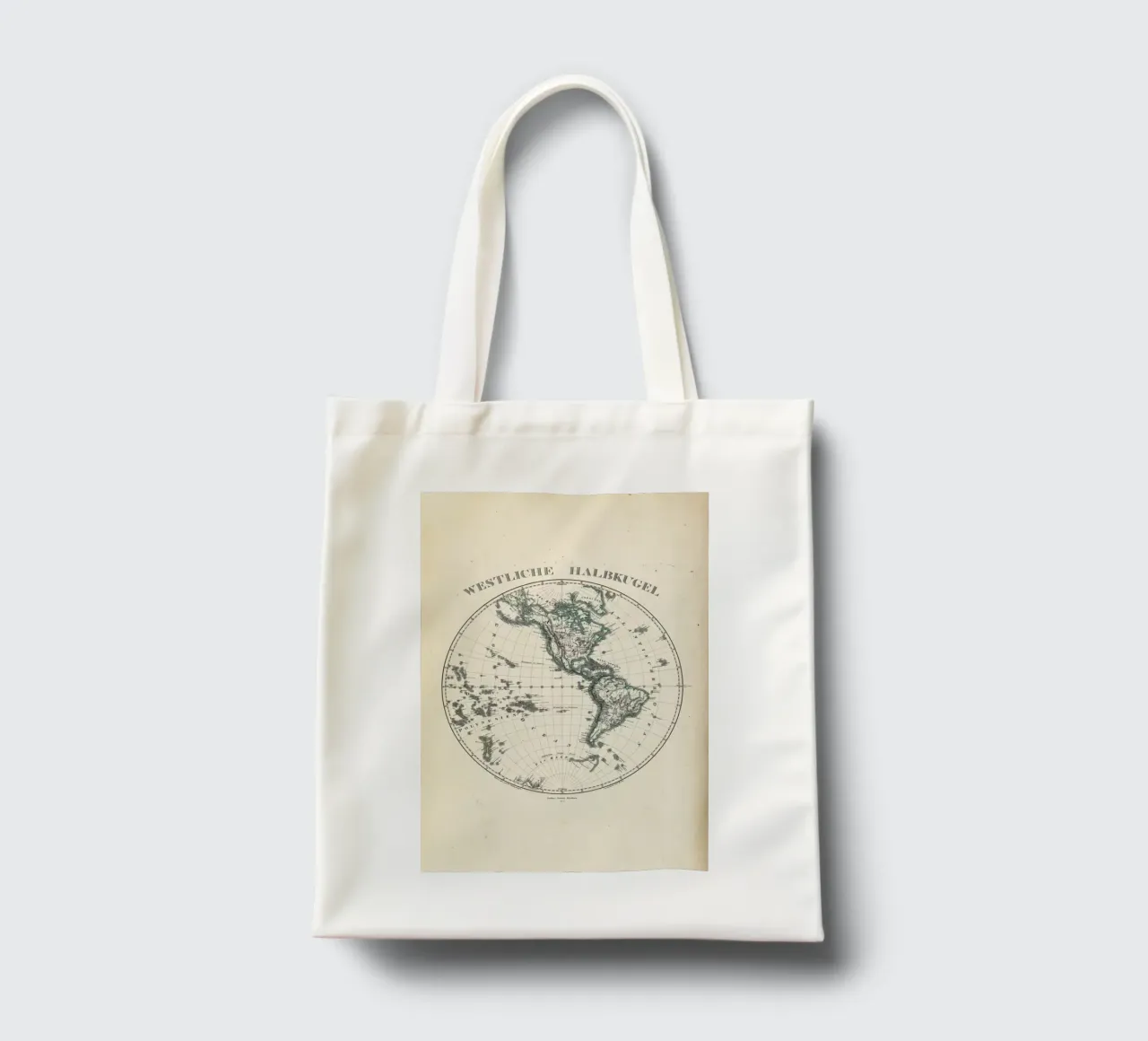 Stieler'S Map Of The Western Hemisphere borsa in juta da Artokoloro Quint Lox Ltd