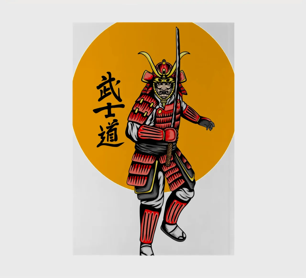 Samurai Japanese Art Design notebook by nirwanaart