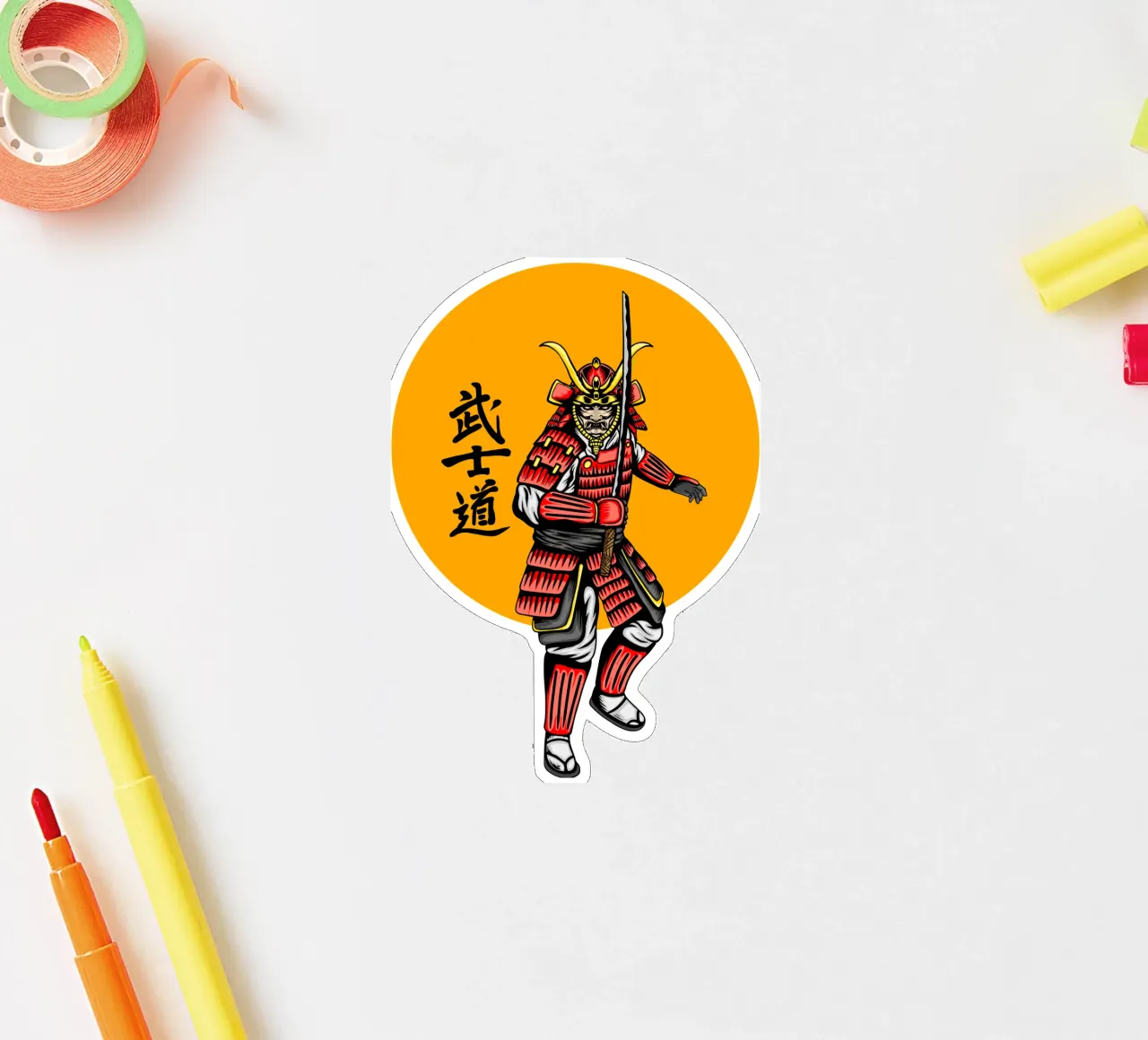 Samurai Japanese Art Design sticker by nirwanaart