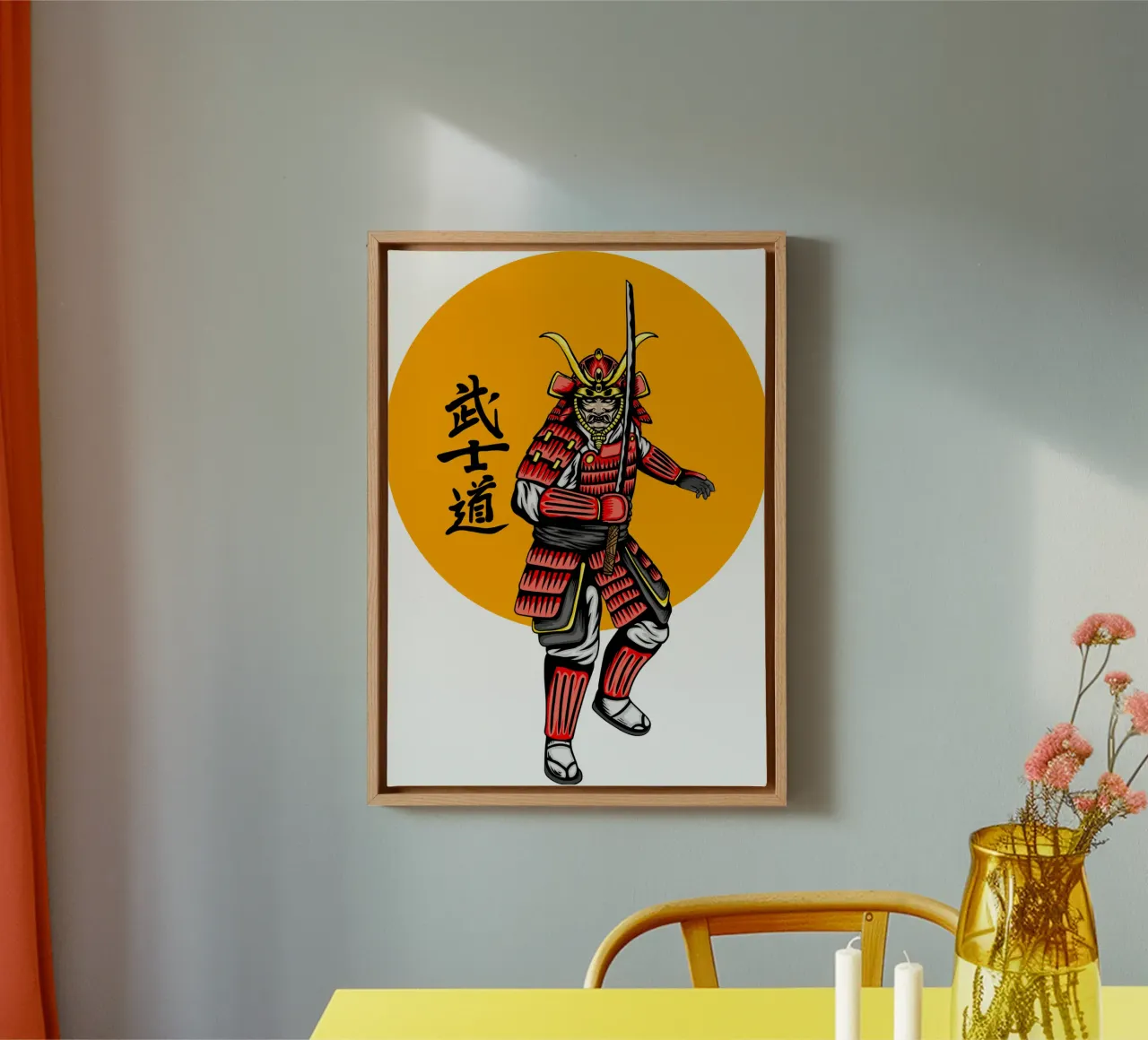 Samurai Japans Kunstontwerp canvas van nirwanaart