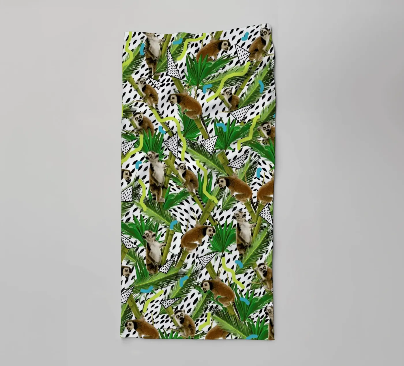 Lemur badhanddoek van Kris Tate