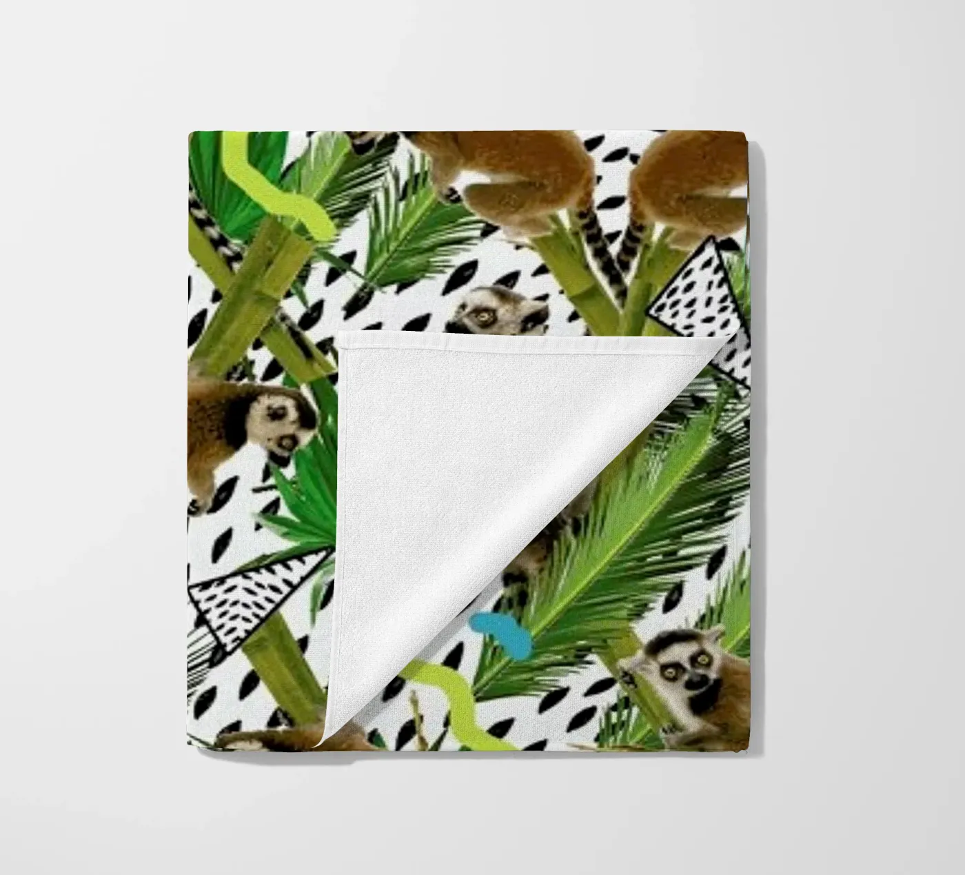 Lemur beach towel by Kris Tate