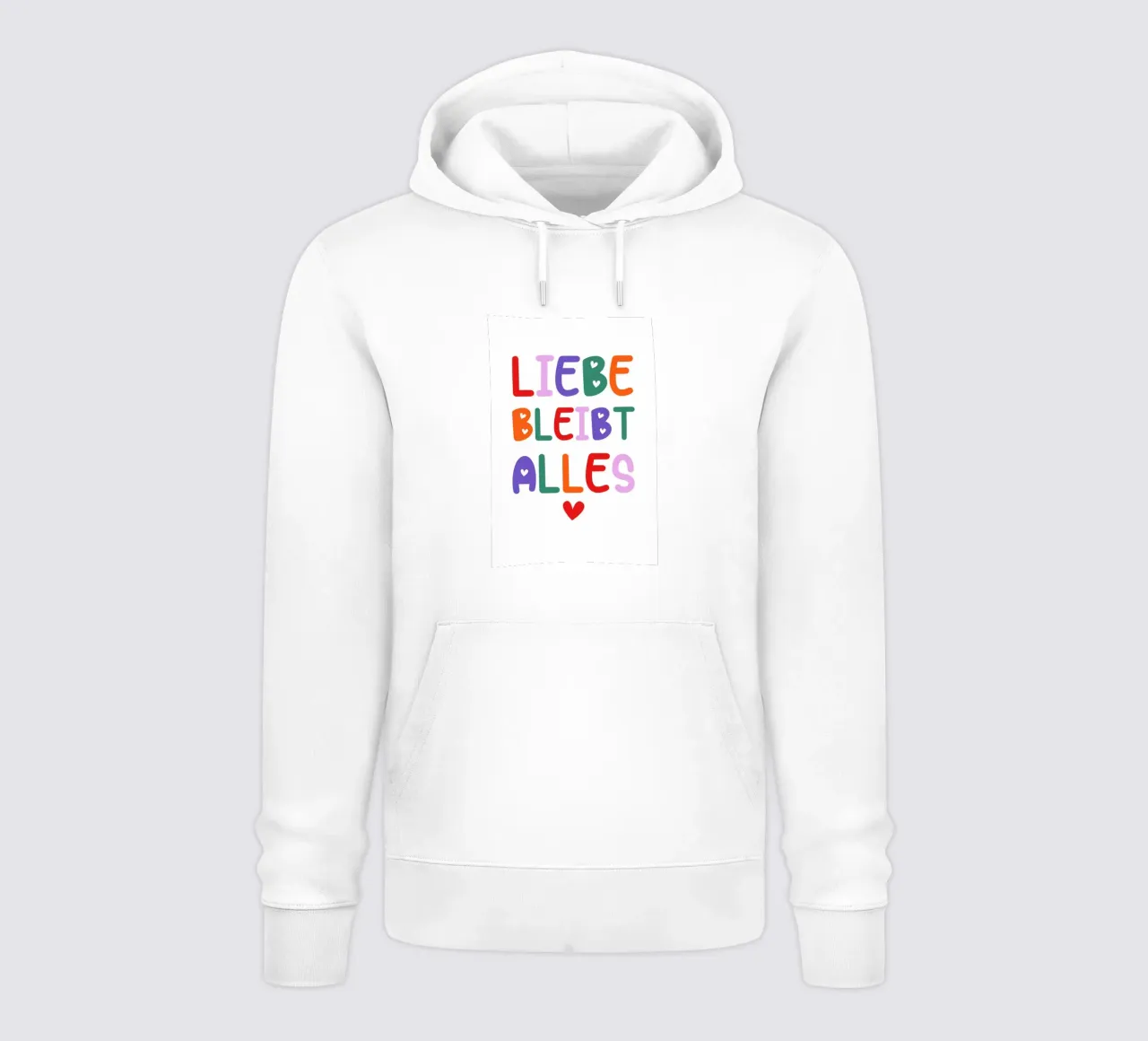 LIEBE BLEIBT ALLES felpa con cappuccio da maramirage