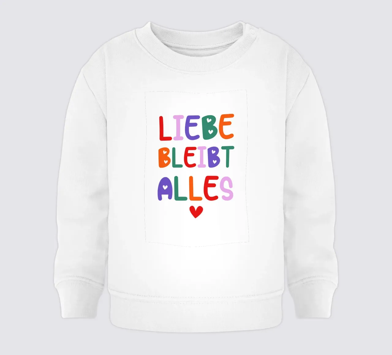 LIEBE BLEIBT ALLES felpa neonato da maramirage