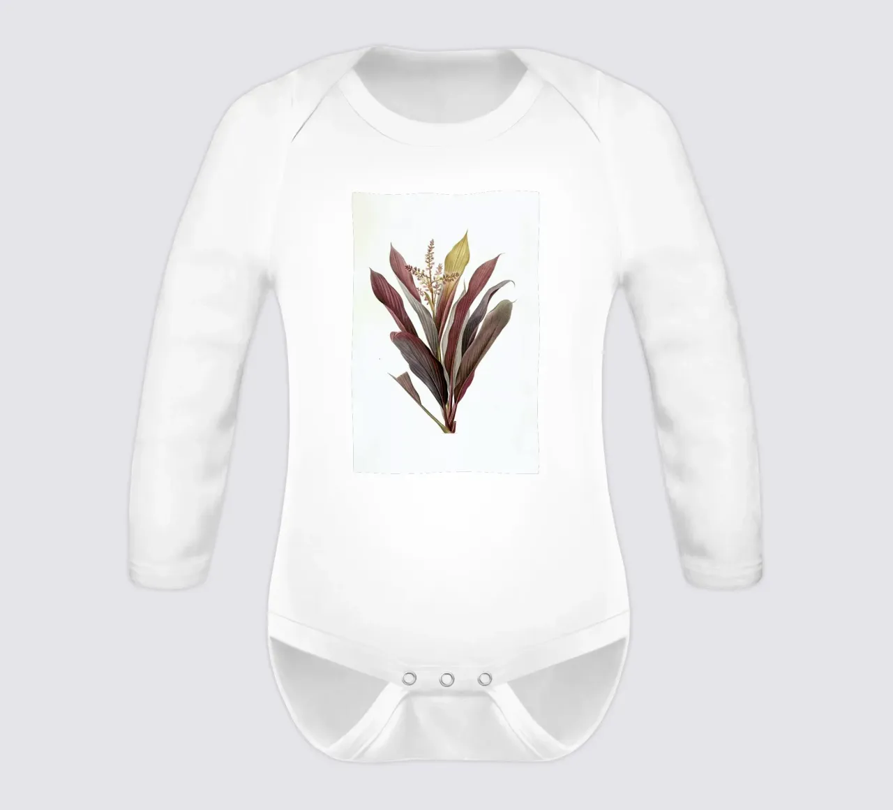 Dracoena terminalis, Dragon Lily, Good Luck Tree -Pierre Joseph body neonato maniche lunghe da Artokoloro Quint Lox Ltd