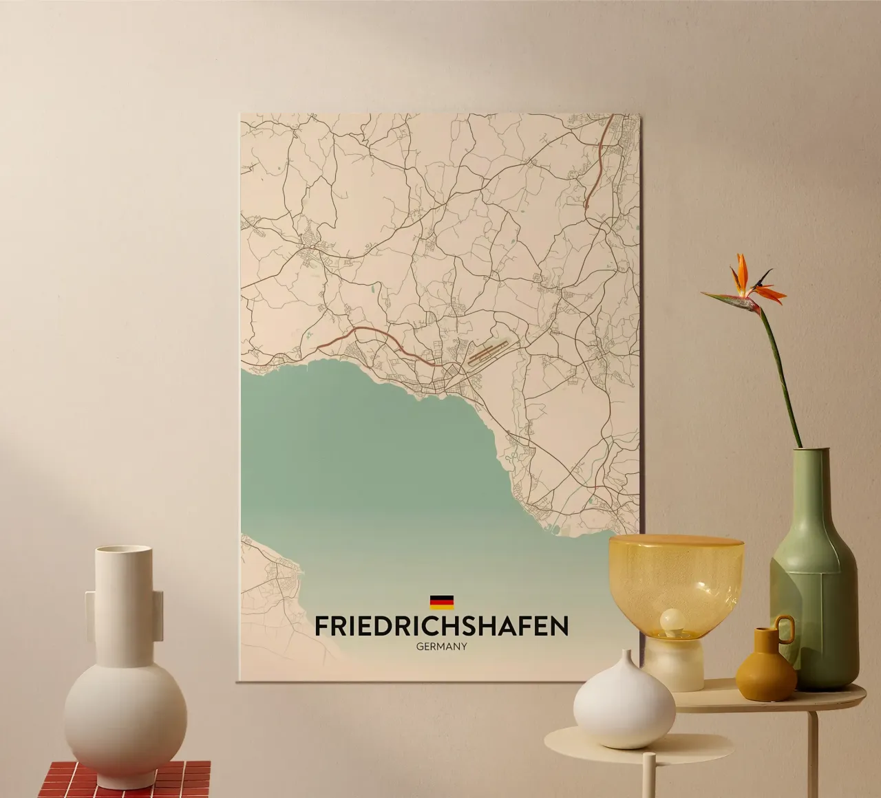 Friedrichshafen DE poster con telaio in alluminio da Jacob W MICKELSON