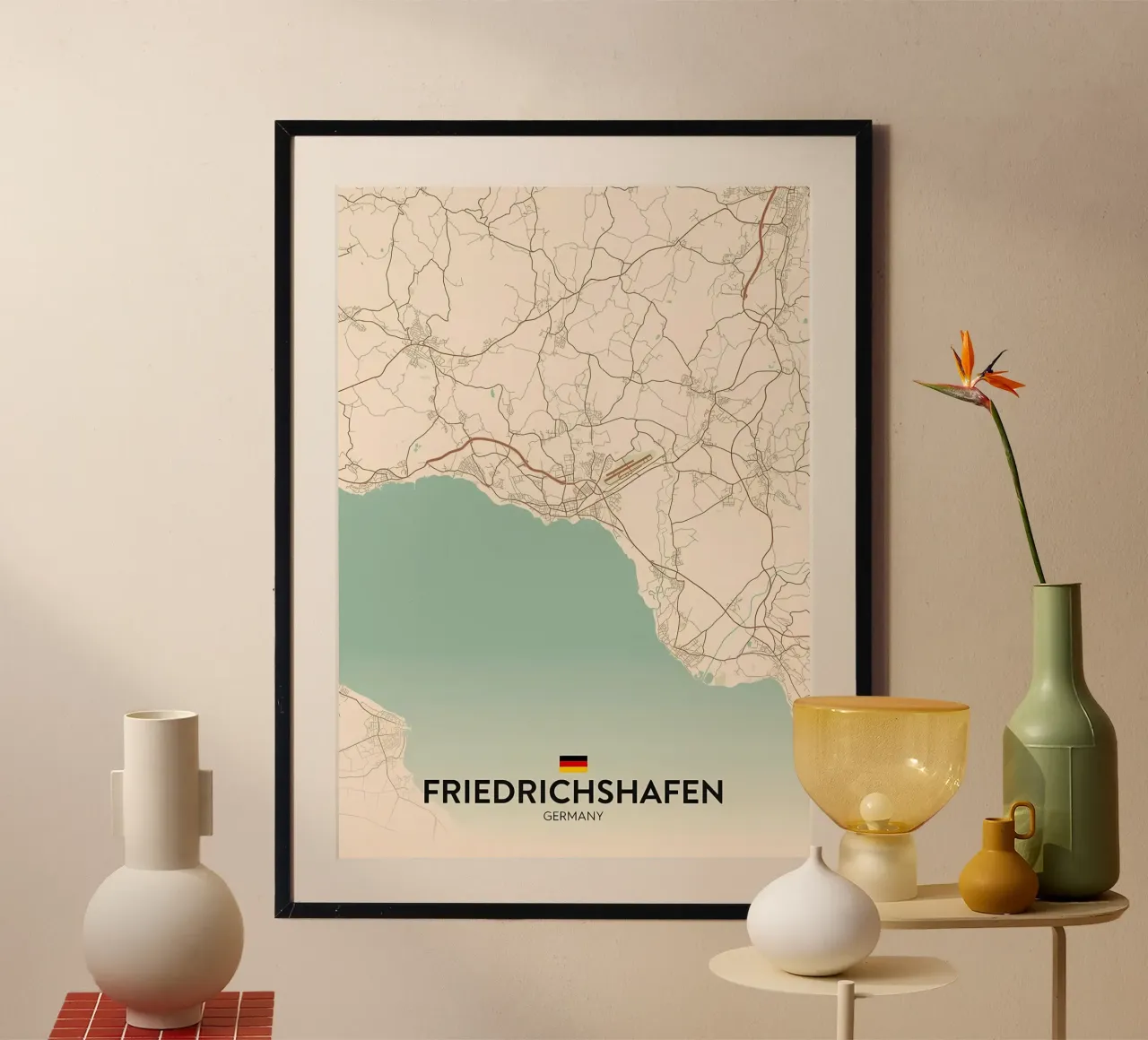 Friedrichshafen DE poster con telaio in alluminio da Jacob W MICKELSON
