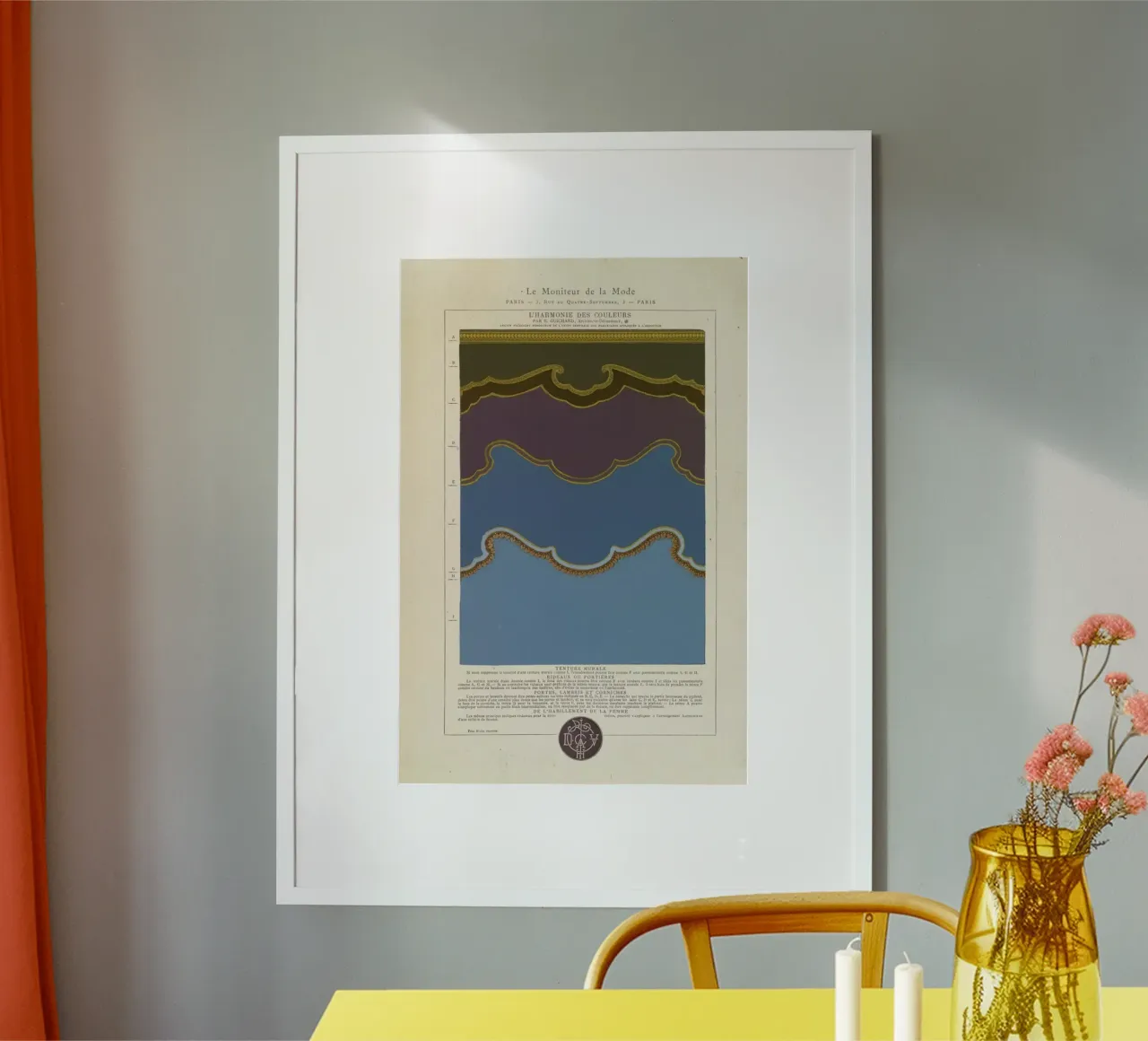 L'harmonie des couleurs, 1815 - Édouard Guichard poster con telaio in alluminio da Artokoloro Quint Lox Ltd