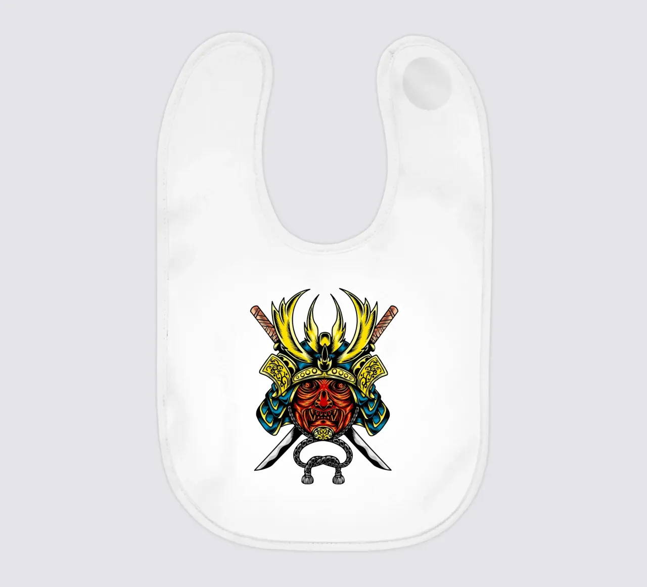 Maschera di samurai giapponese Vector Art Design bavaglino da nirwanaart