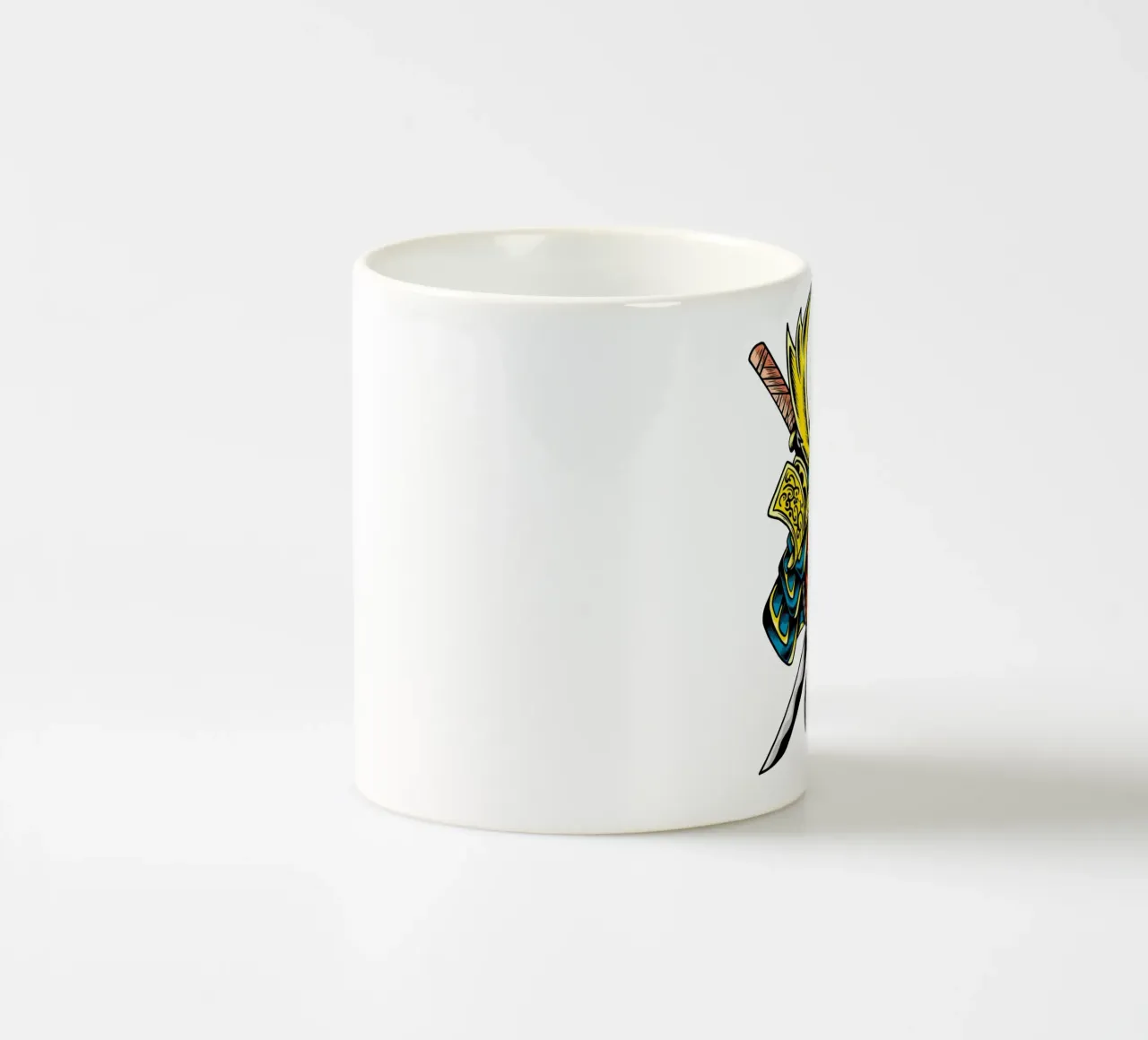 Maschera di samurai giapponese Vector Art Design tazza in ceramica da nirwanaart