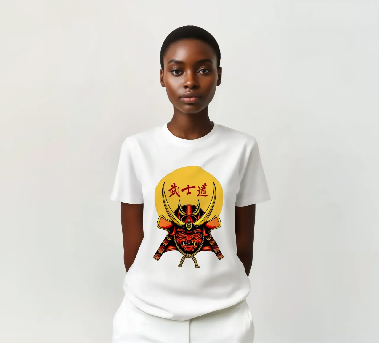 Samurai Mask Vector Art Design t-shirt da nirwanaart