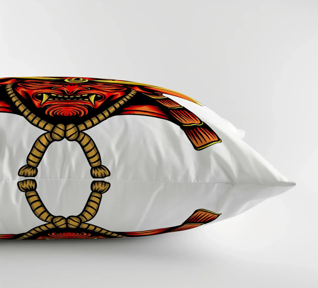 Samurai Mask Vector Art Design cuscino da nirwanaart