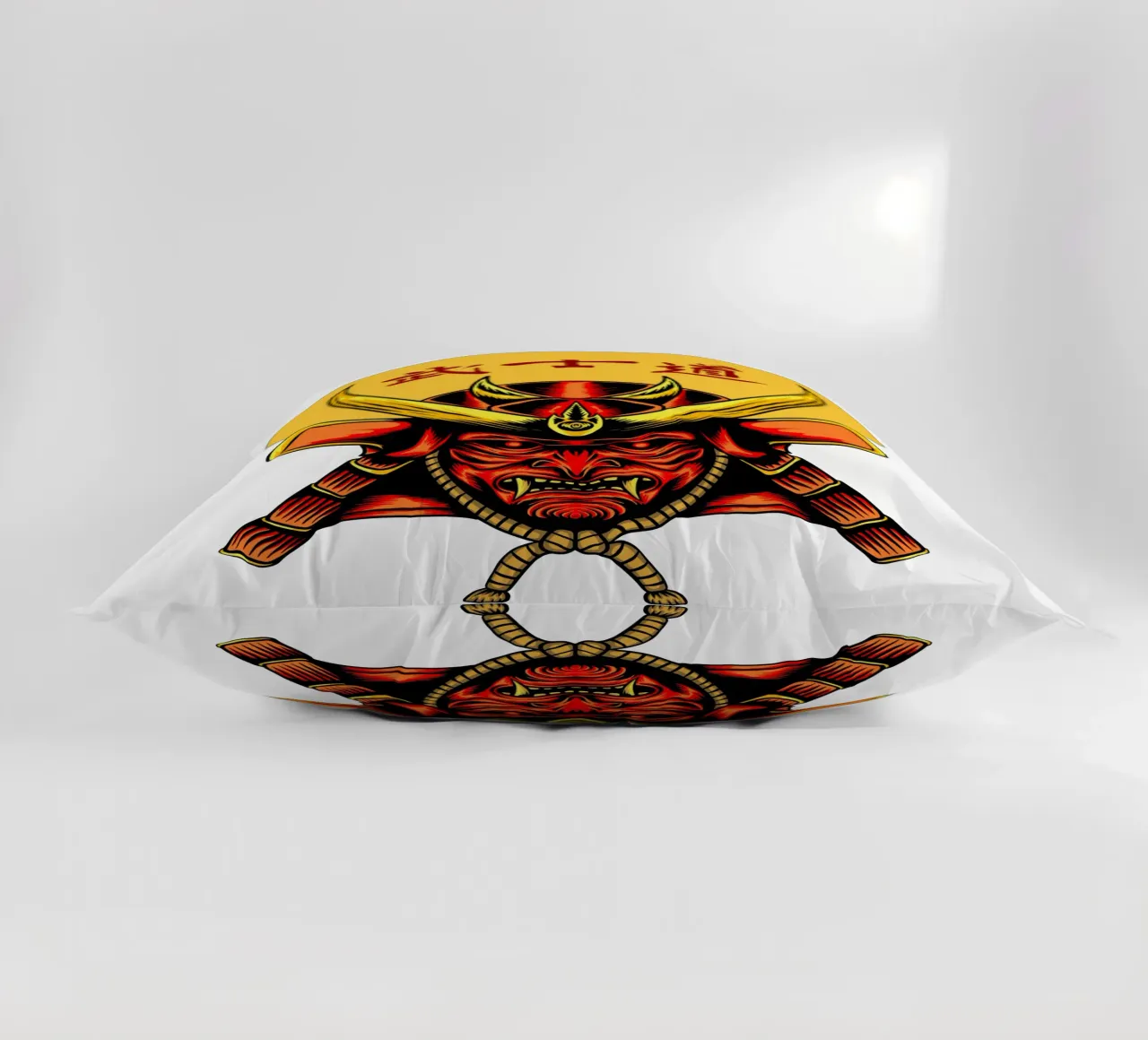 Samurai Mask Vector Art Design cuscino da nirwanaart
