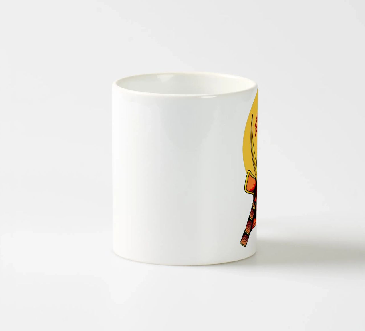 Samurai Mask Vector Art Design tazza in ceramica da nirwanaart