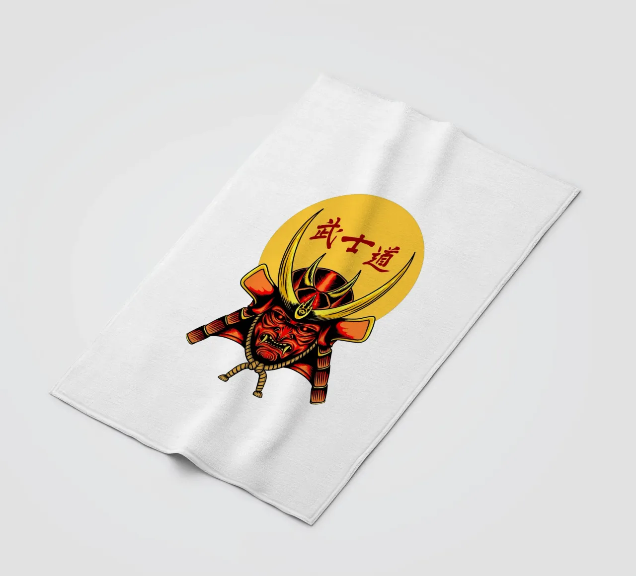 Samurai Mask Vector Art Design coperta in pile da nirwanaart