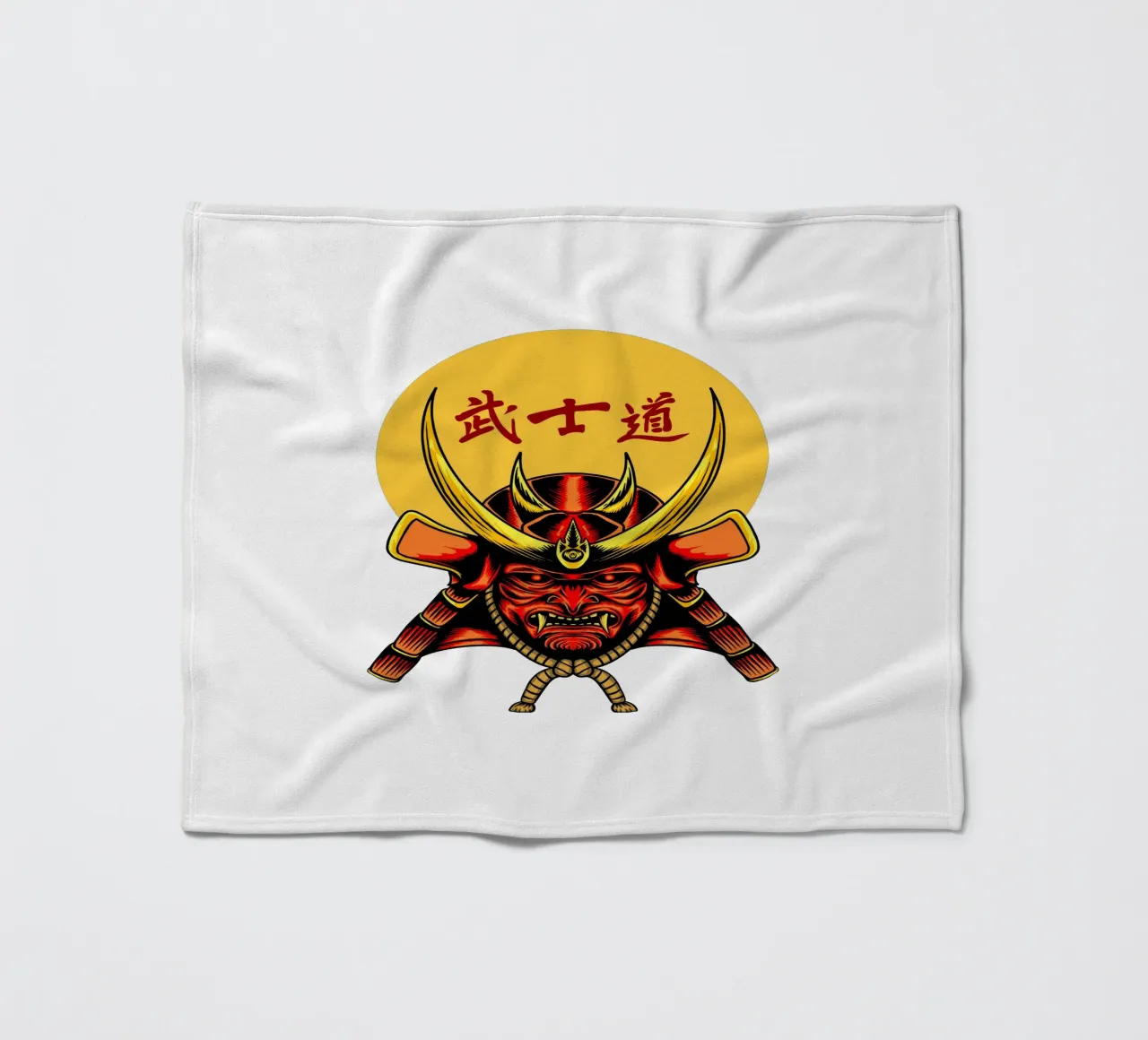 Samurai Mask Vector Art Design coperta in pile da nirwanaart