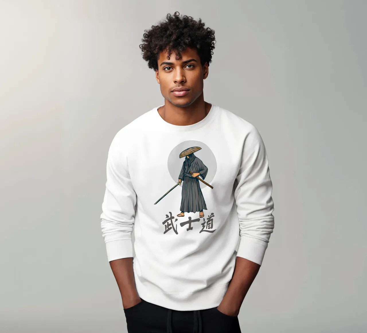 Samurai Japans Vector Kunstontwerp sweatshirt van nirwanaart