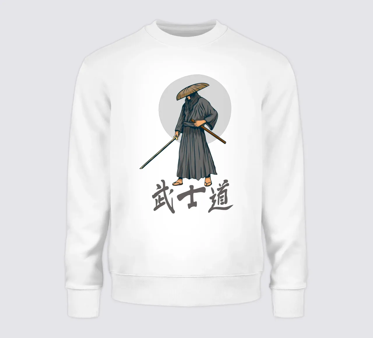 Samurai Japans Vector Kunstontwerp sweatshirt van nirwanaart