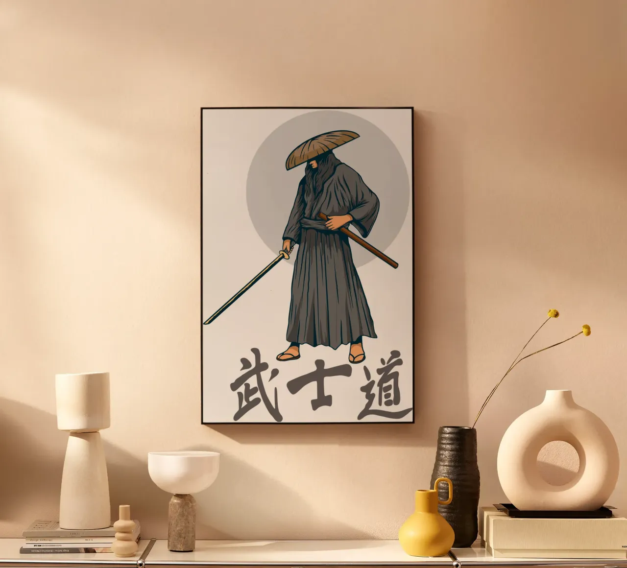 Samouraï japonais Design vectoriel alu dibond de nirwanaart