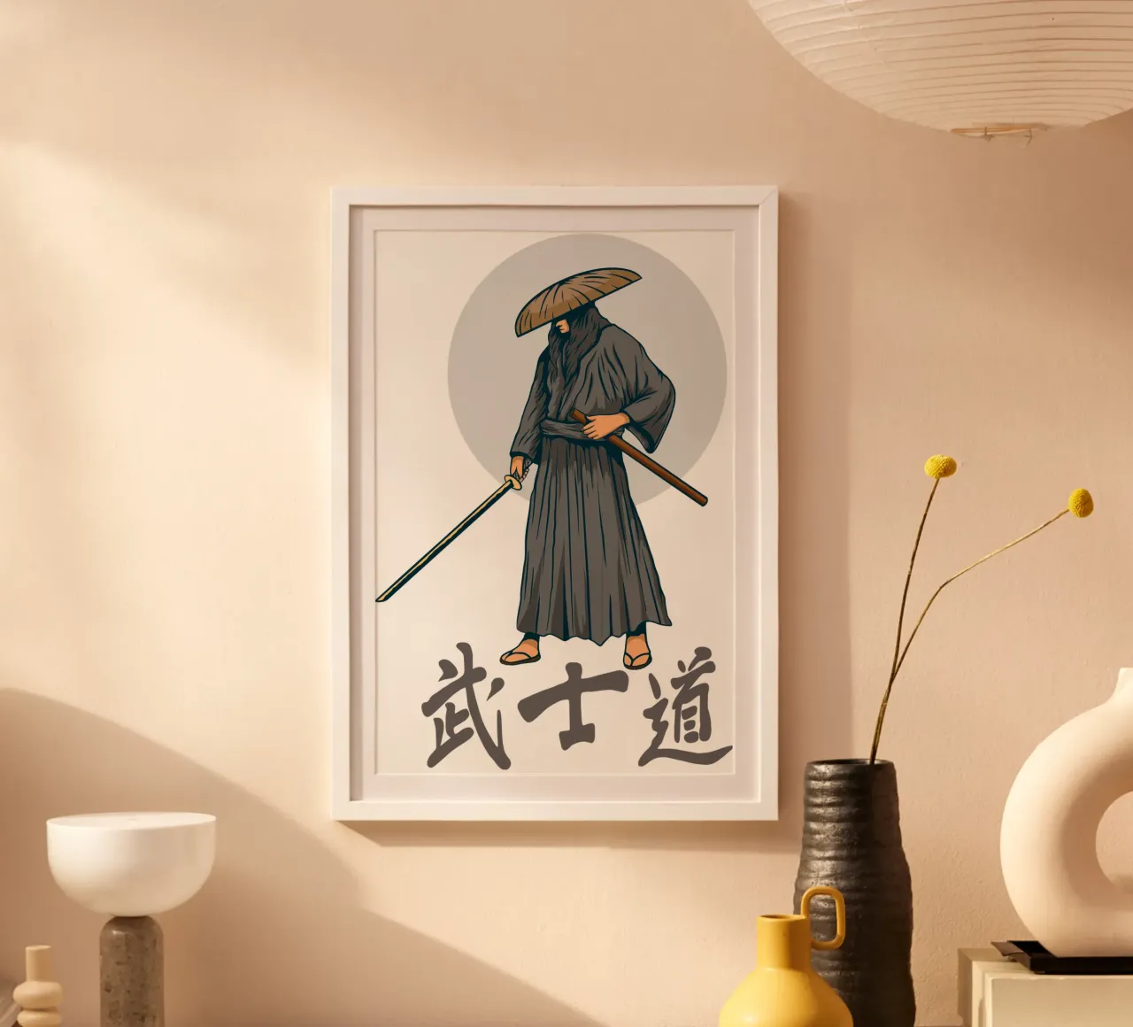Samouraï japonais Design vectoriel poster de nirwanaart