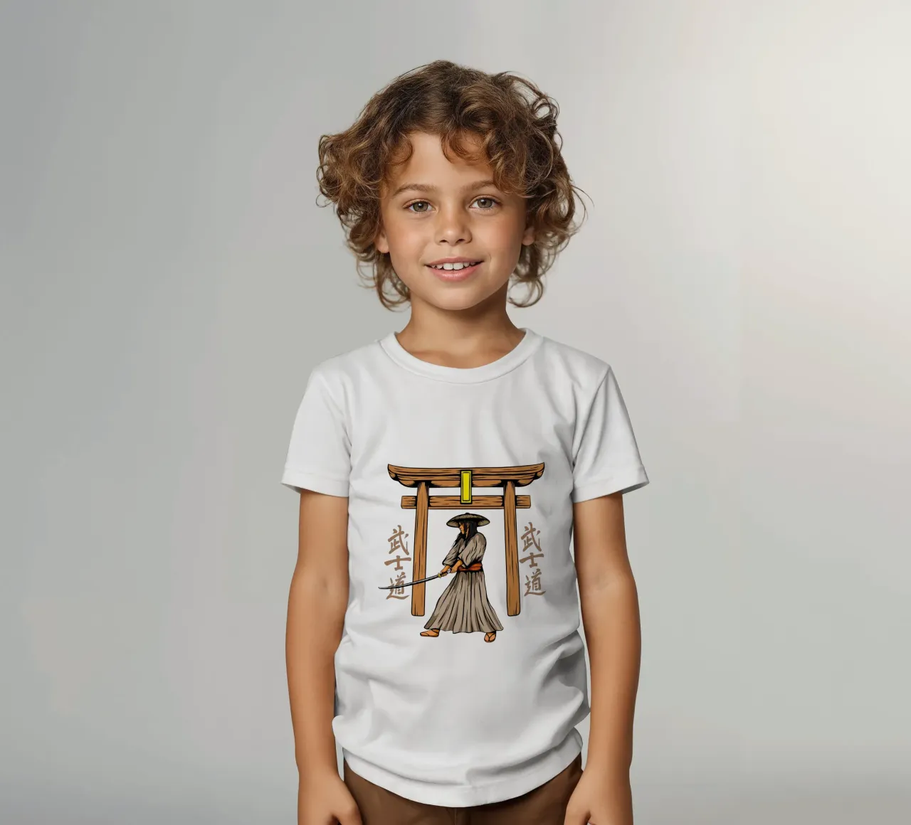 Samurai Japanese Katana Vector Art Design kids t-shirt by nirwanaart