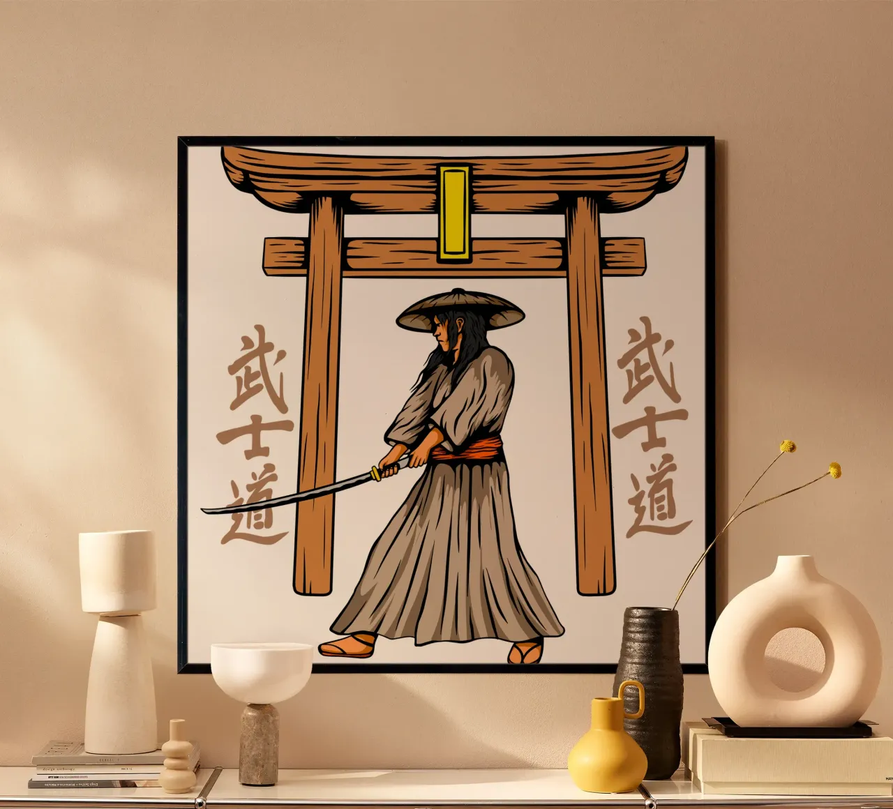 Samurai Japanese Katana Vector Art Design hahnemühle de nirwanaart