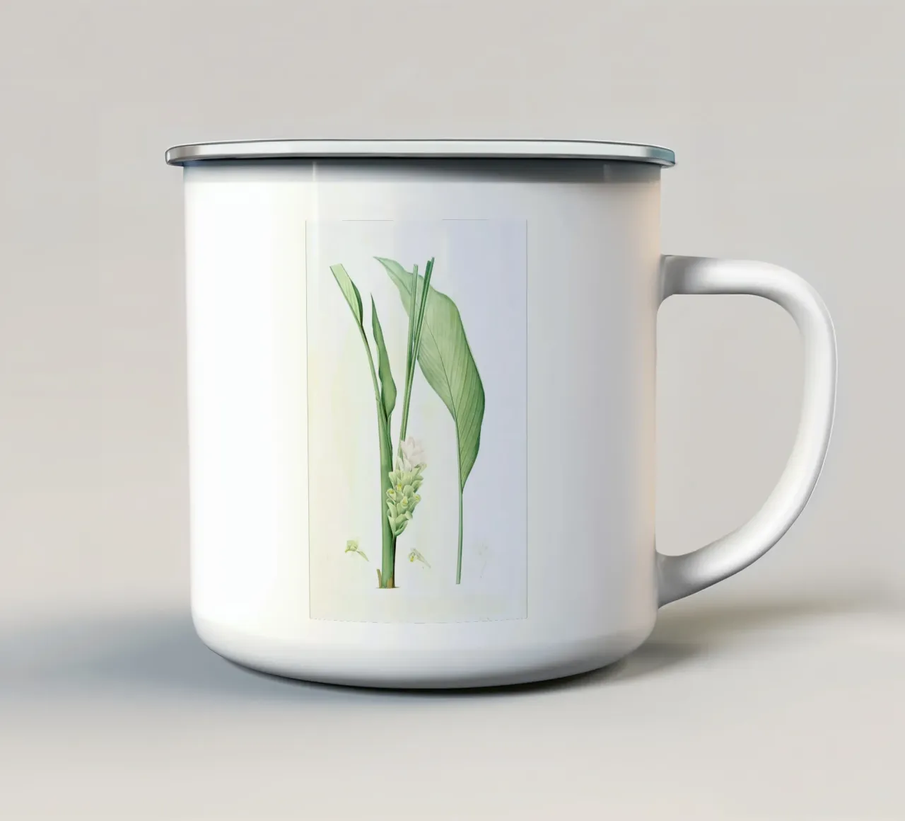 Curcuma longa, -Pierre Joseph, tazza in smalto da Artokoloro Quint Lox Ltd