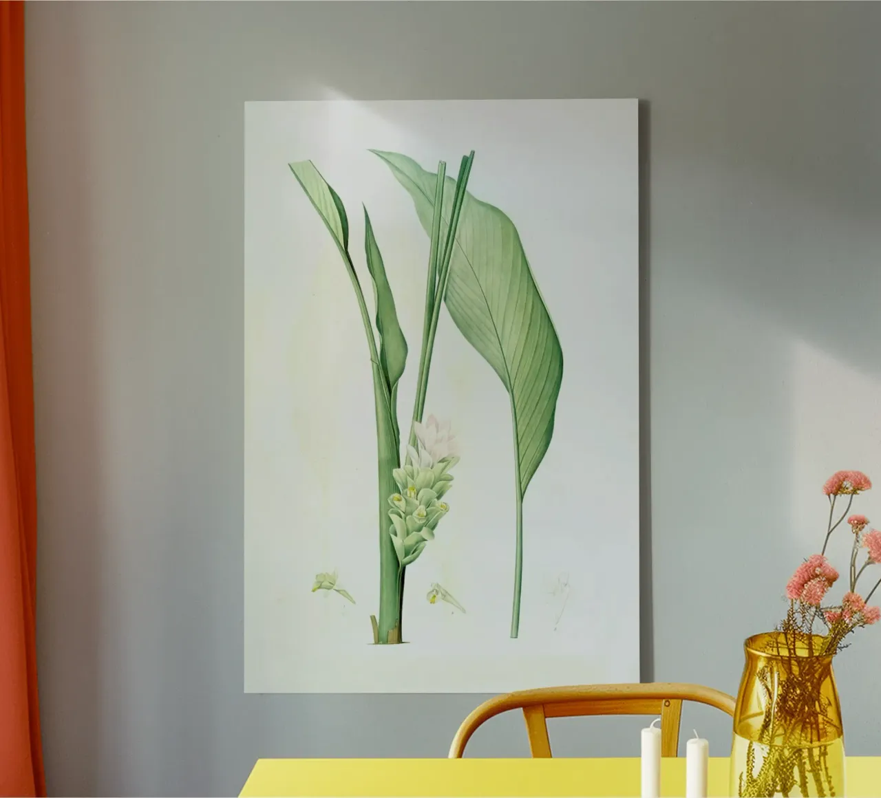 Curcuma longa, -Pierre Joseph, tela con Cornice a cassetta da Artokoloro Quint Lox Ltd