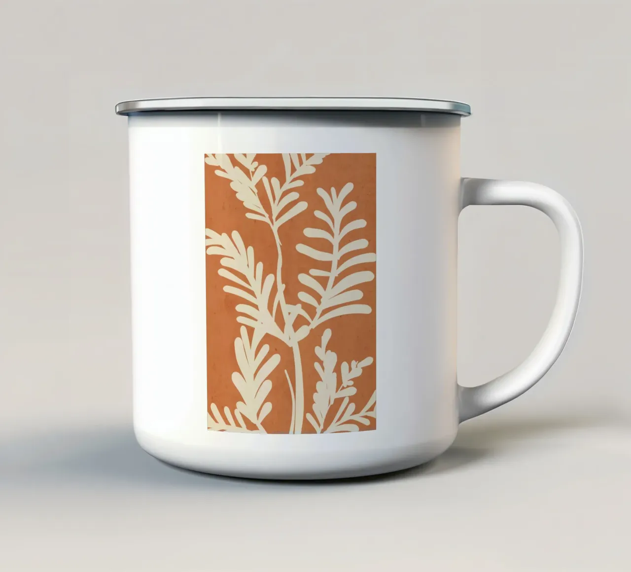 Pianta astratta minimale 6 tazza in smalto da ThingDesign