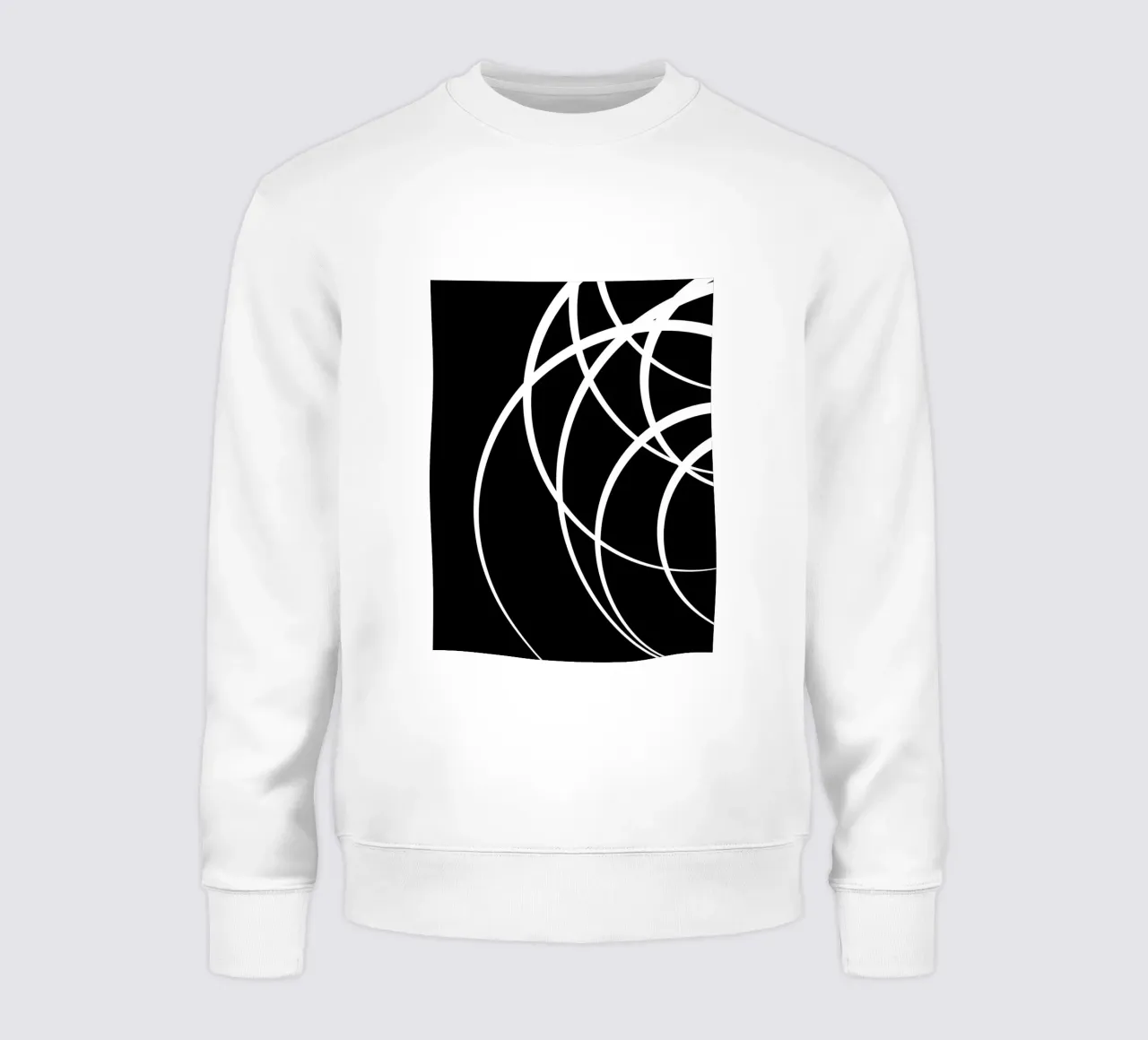 Líneas blancas circulares minimalistas sudadera de MODERN NUANCE