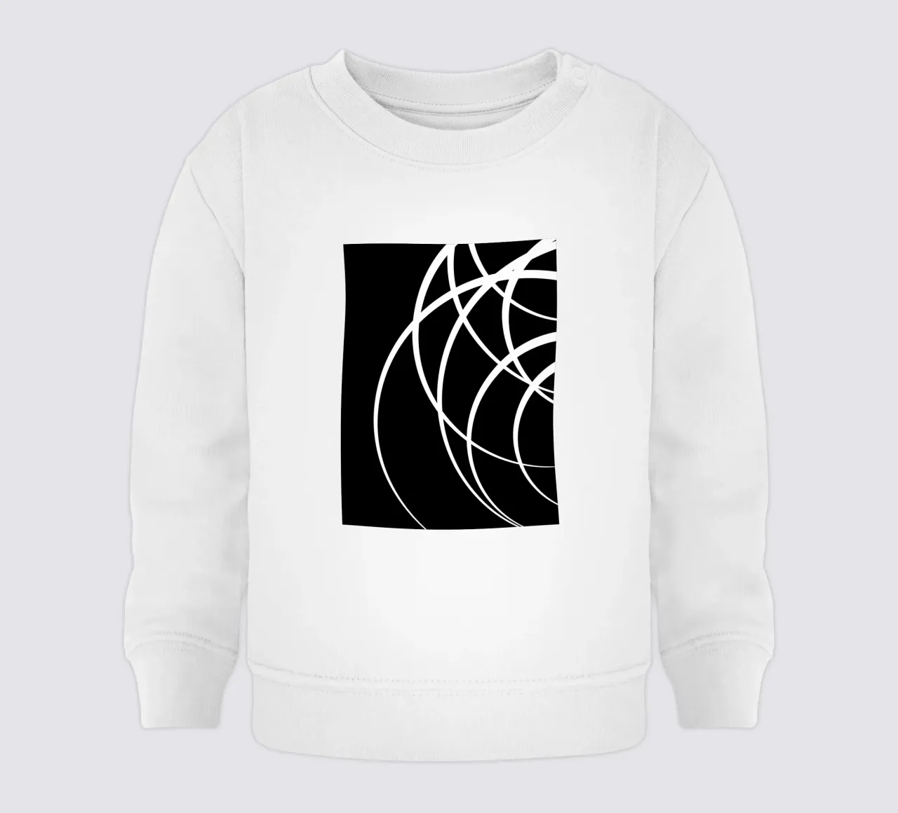 Linee bianche circolari minimaliste felpa neonato da MODERN NUANCE