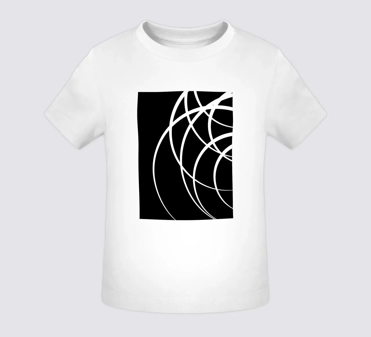 Linee bianche circolari minimaliste maglietta neonato da MODERN NUANCE