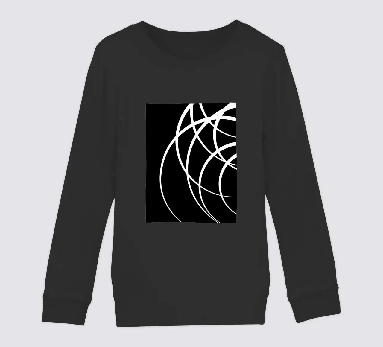 Linee bianche circolari minimaliste felpa bambino da MODERN NUANCE