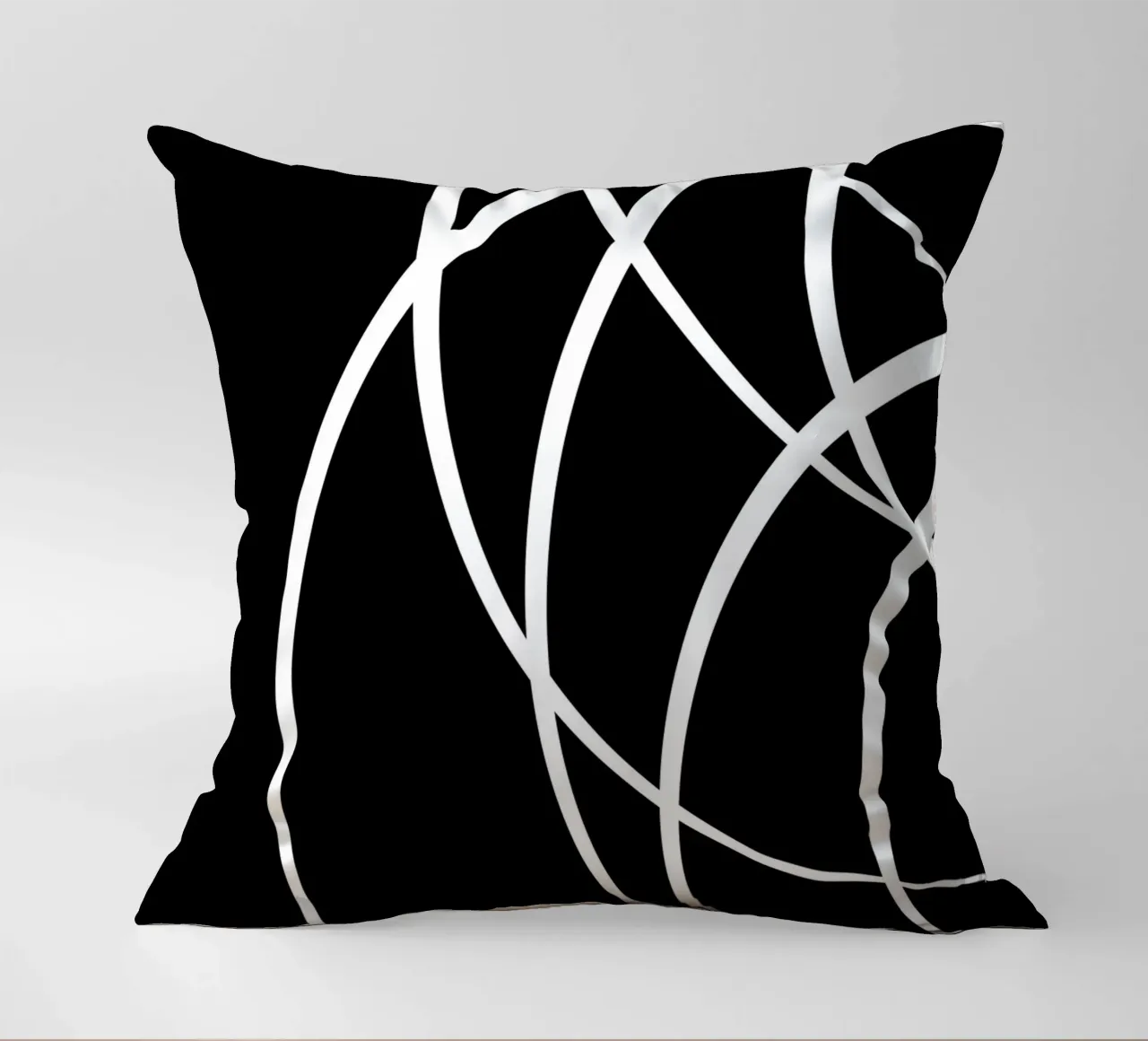 Linee bianche circolari minimaliste cuscino da MODERN NUANCE