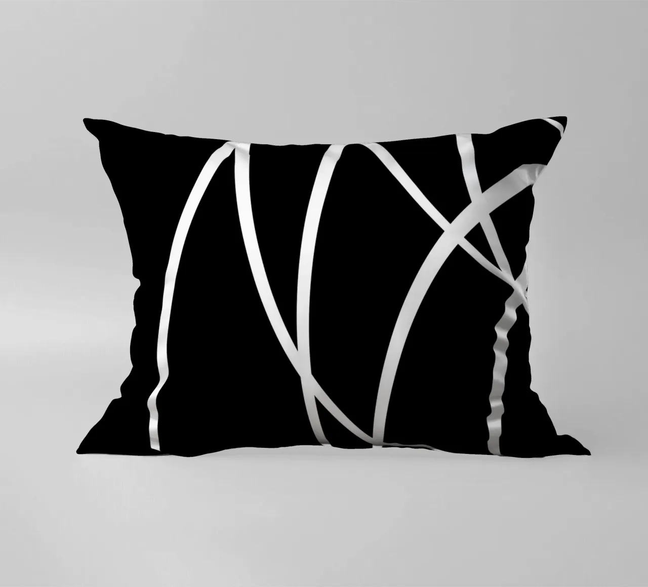 Linee bianche circolari minimaliste cuscino da MODERN NUANCE