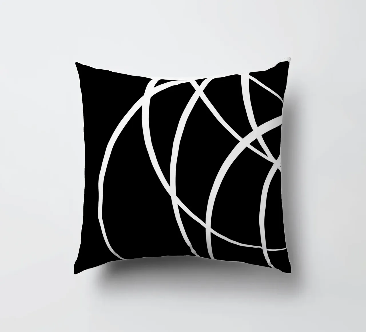 Linee bianche circolari minimaliste cuscino da MODERN NUANCE