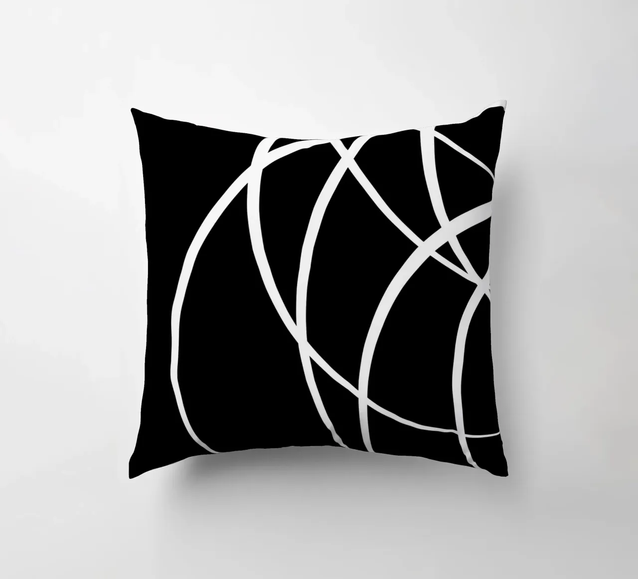 Linee bianche circolari minimaliste cuscino da MODERN NUANCE
