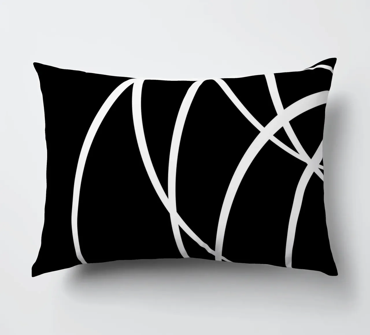 Linee bianche circolari minimaliste cuscino da MODERN NUANCE