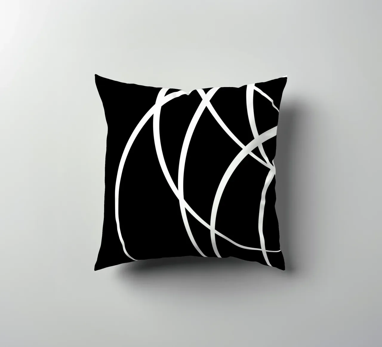 Linee bianche circolari minimaliste cuscino da MODERN NUANCE