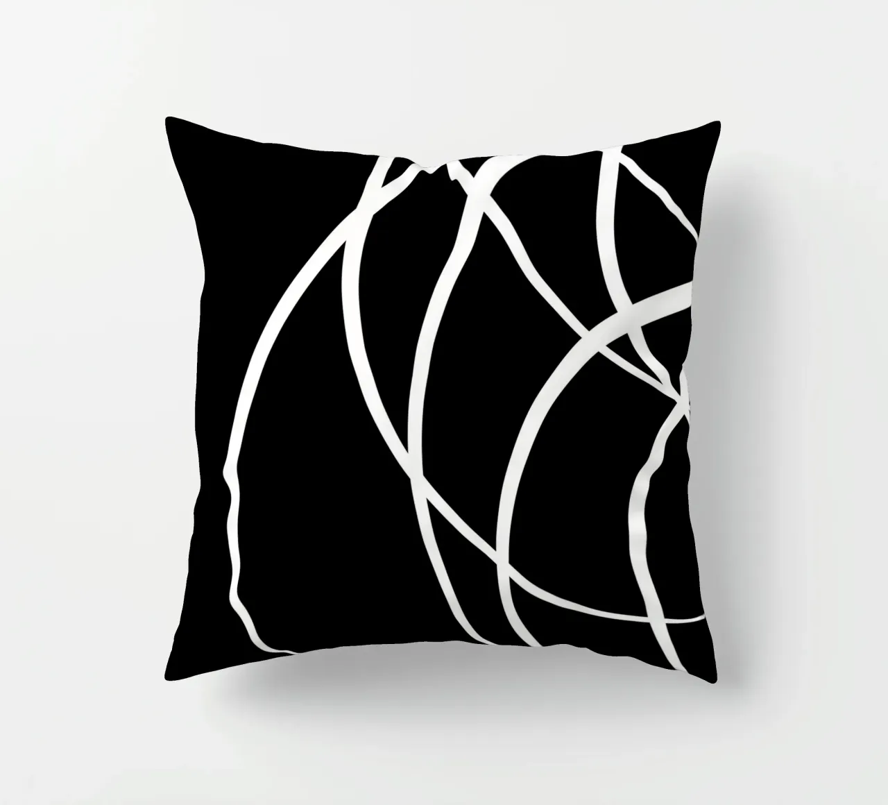 Linee bianche circolari minimaliste cuscino da MODERN NUANCE