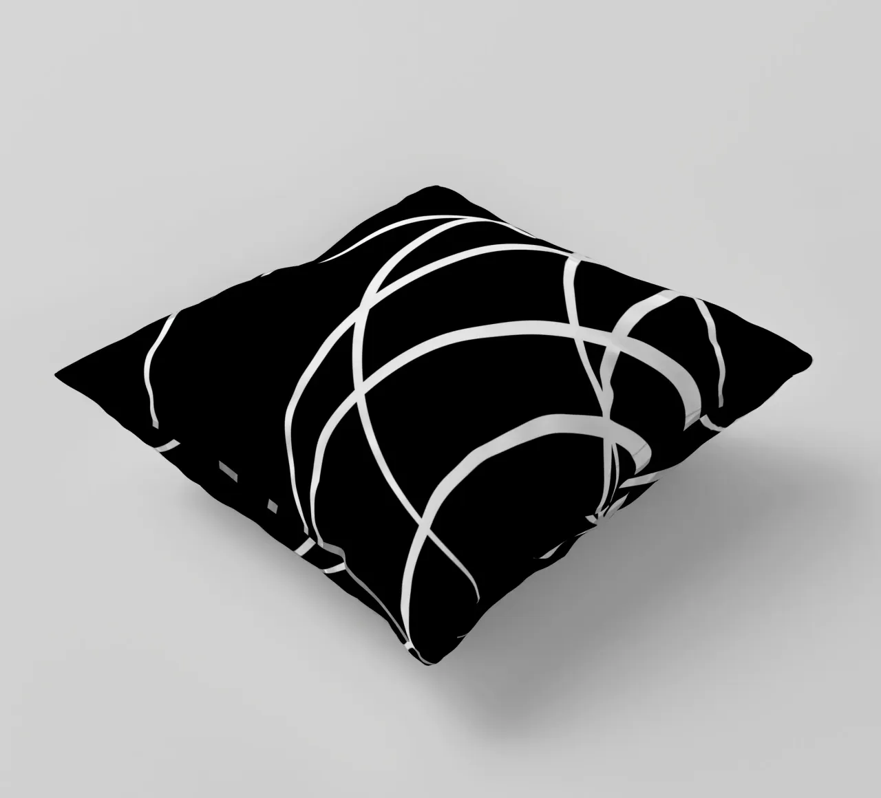 Linee bianche circolari minimaliste cuscino da MODERN NUANCE