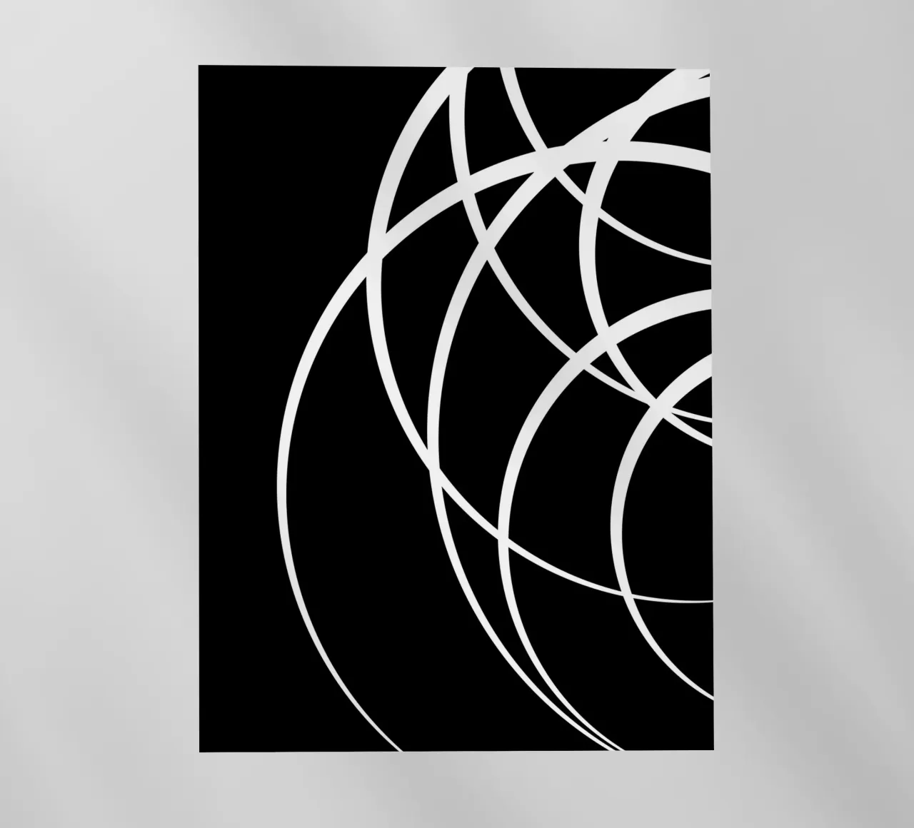 Minimalist Circular White Lines backlit film by MODERN NUANCE