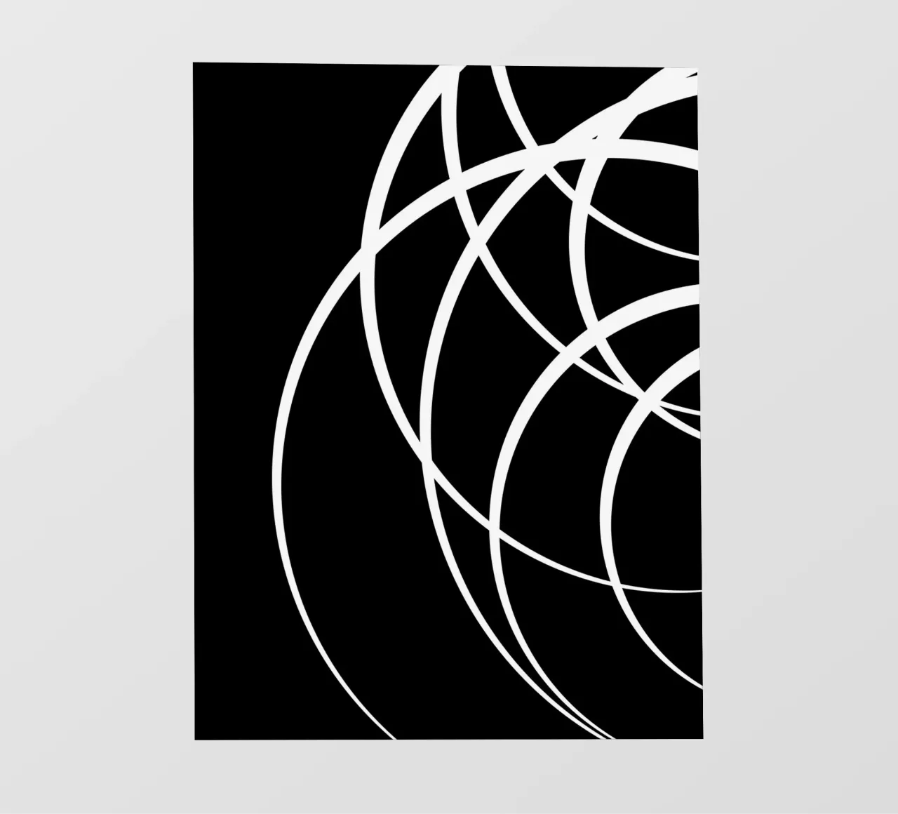 Minimalist Circular White Lines backlit film by MODERN NUANCE