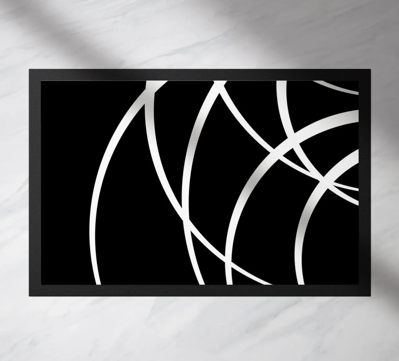 Linee bianche circolari minimaliste zerbino da MODERN NUANCE