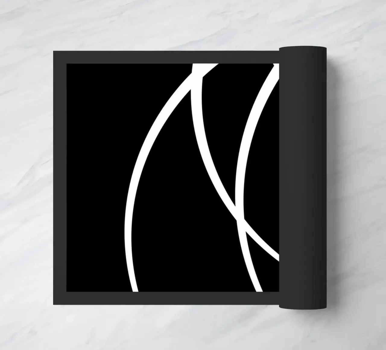 Minimalistische cirkelvormige witte lijnen deurmat van MODERN NUANCE