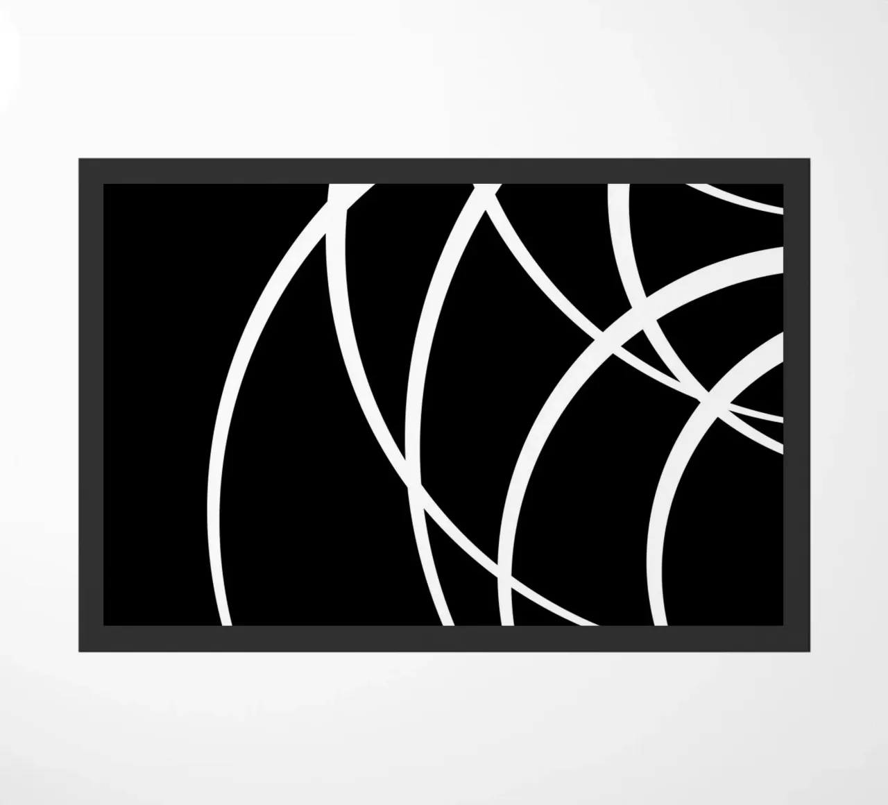 Linee bianche circolari minimaliste zerbino da MODERN NUANCE