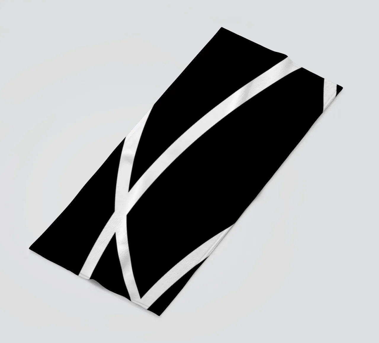 Linee bianche circolari minimaliste telo mare da MODERN NUANCE