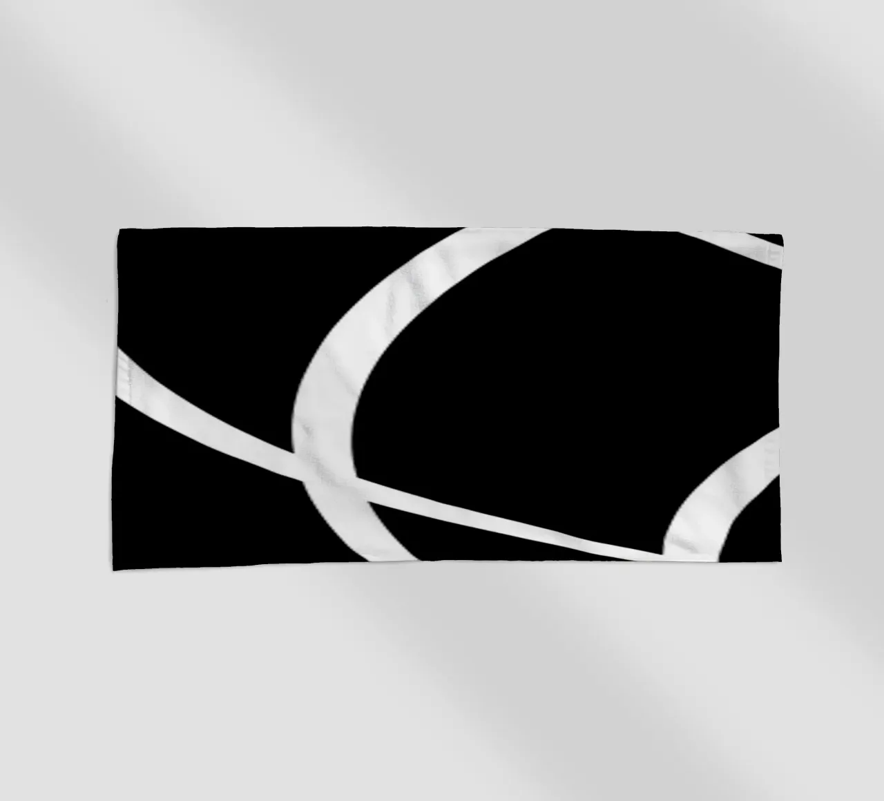 Linee bianche circolari minimaliste telo mare da MODERN NUANCE