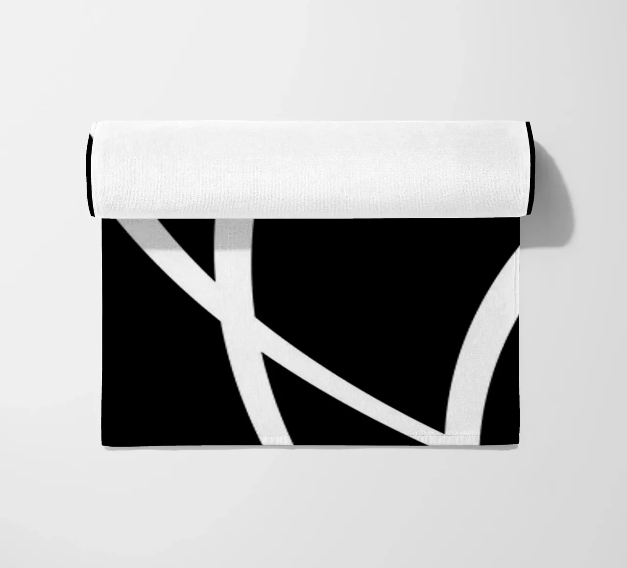 Linee bianche circolari minimaliste telo mare da MODERN NUANCE